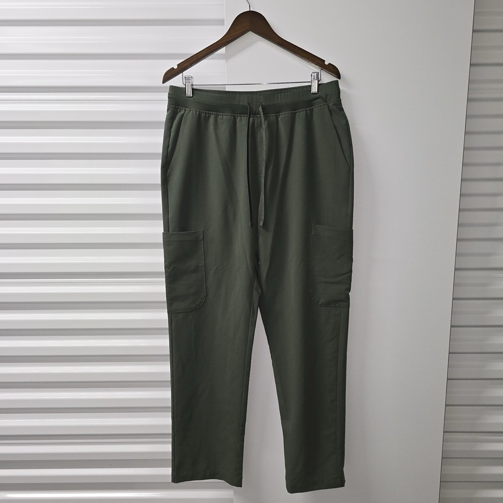 Mandala Womens XL 9 Pocket Cargo Scrub Pants Olive Green Equa-Tek Stretch